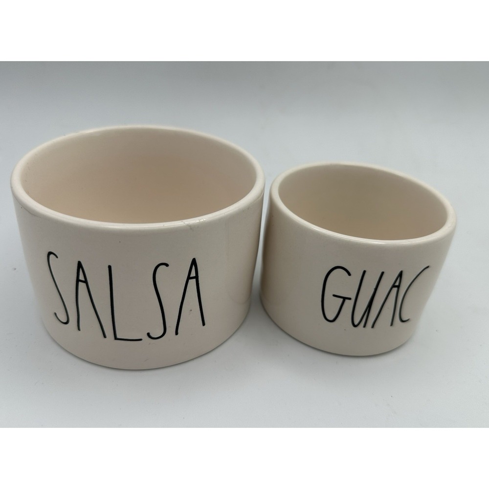 Rae Dunn Guac‎ And Salsa Bowl Set Ceramic Dip Bowls